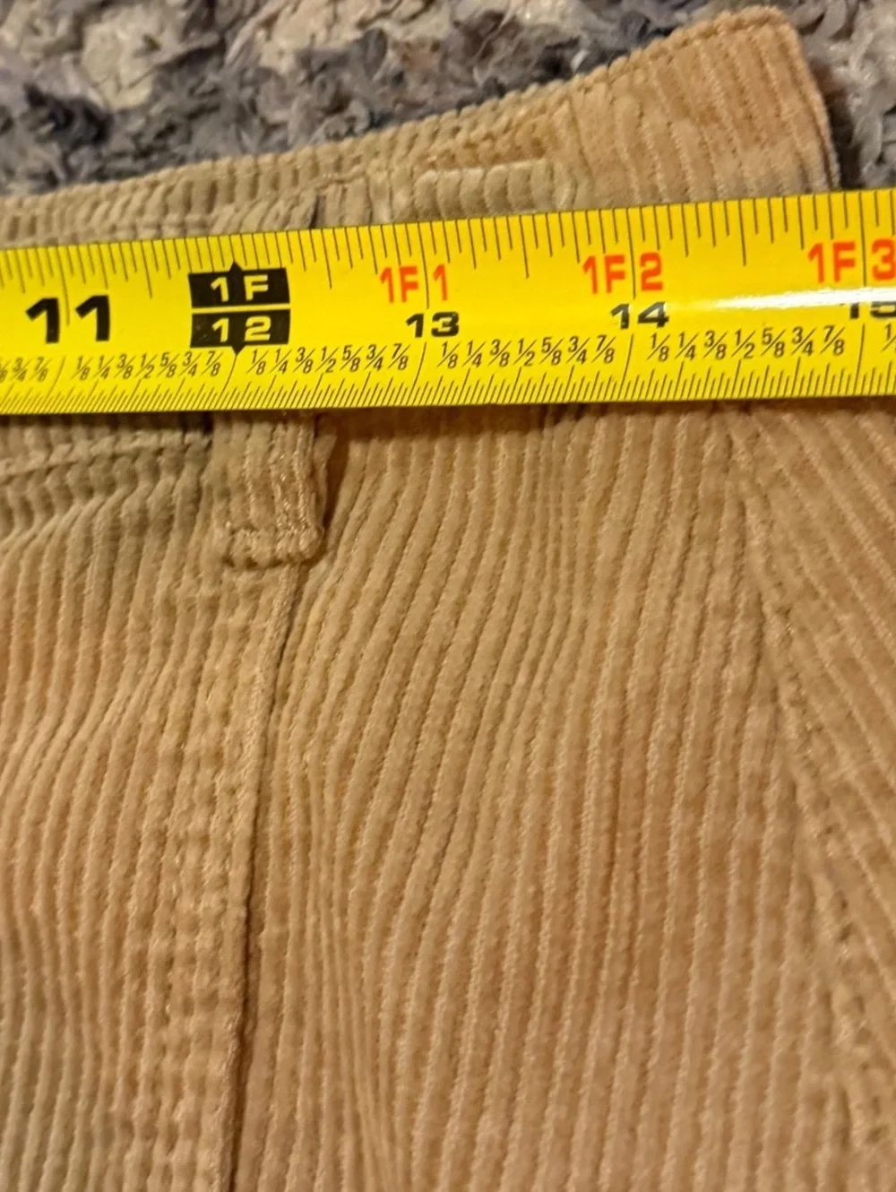 Blue Spice Size 3 Tan Corduroy Button Front Mini Skirt Y2K 100% Cotton